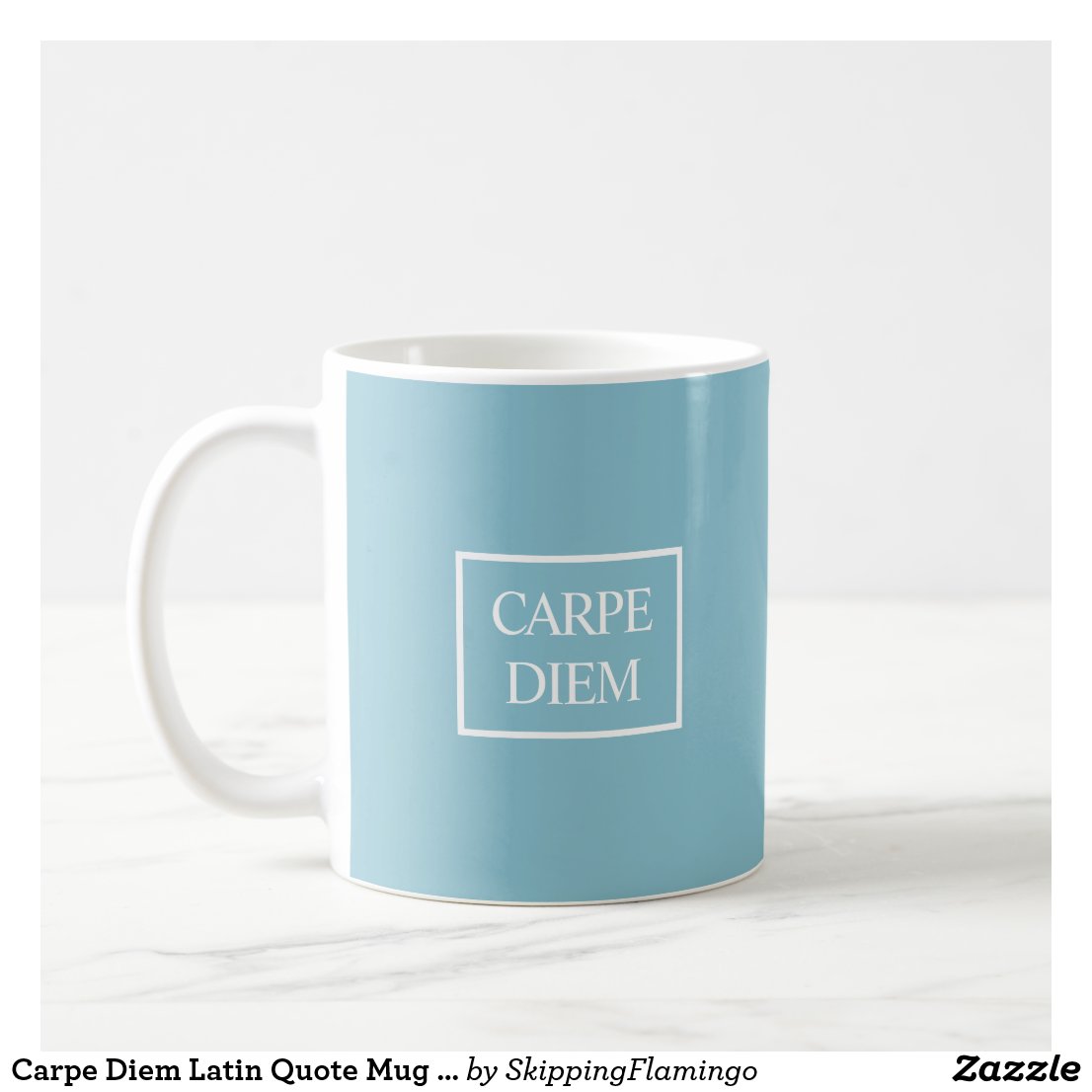 Carpe Diem Latin Quote Mug - Turquoise