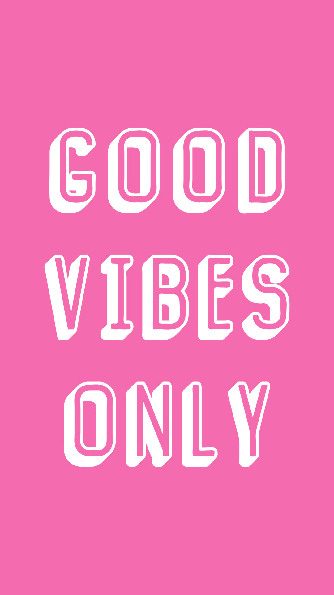 Good vibes only text wallpaper Royalty Free Vector Image